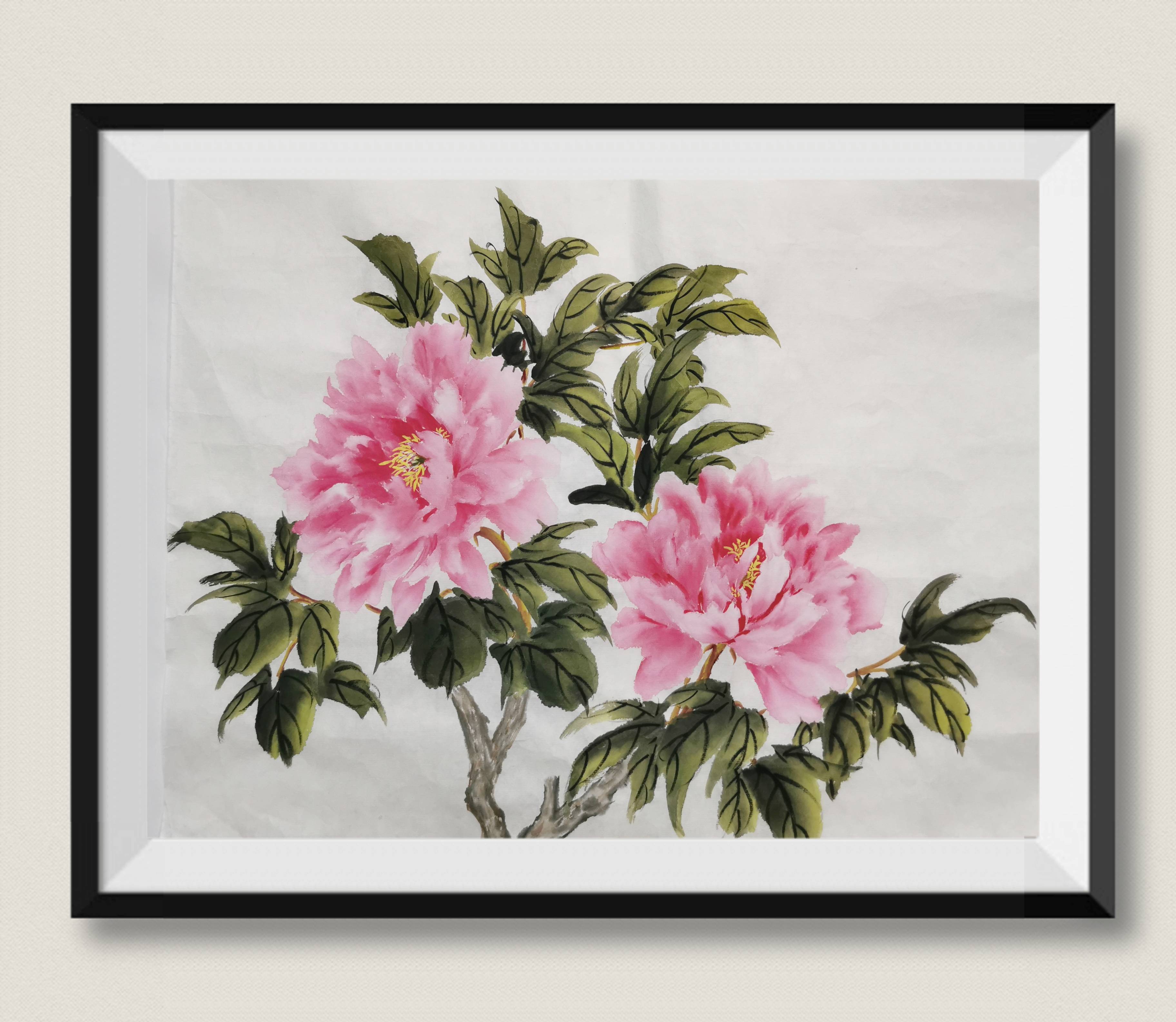 国画牡丹小品-搜狐大视野-搜狐新闻