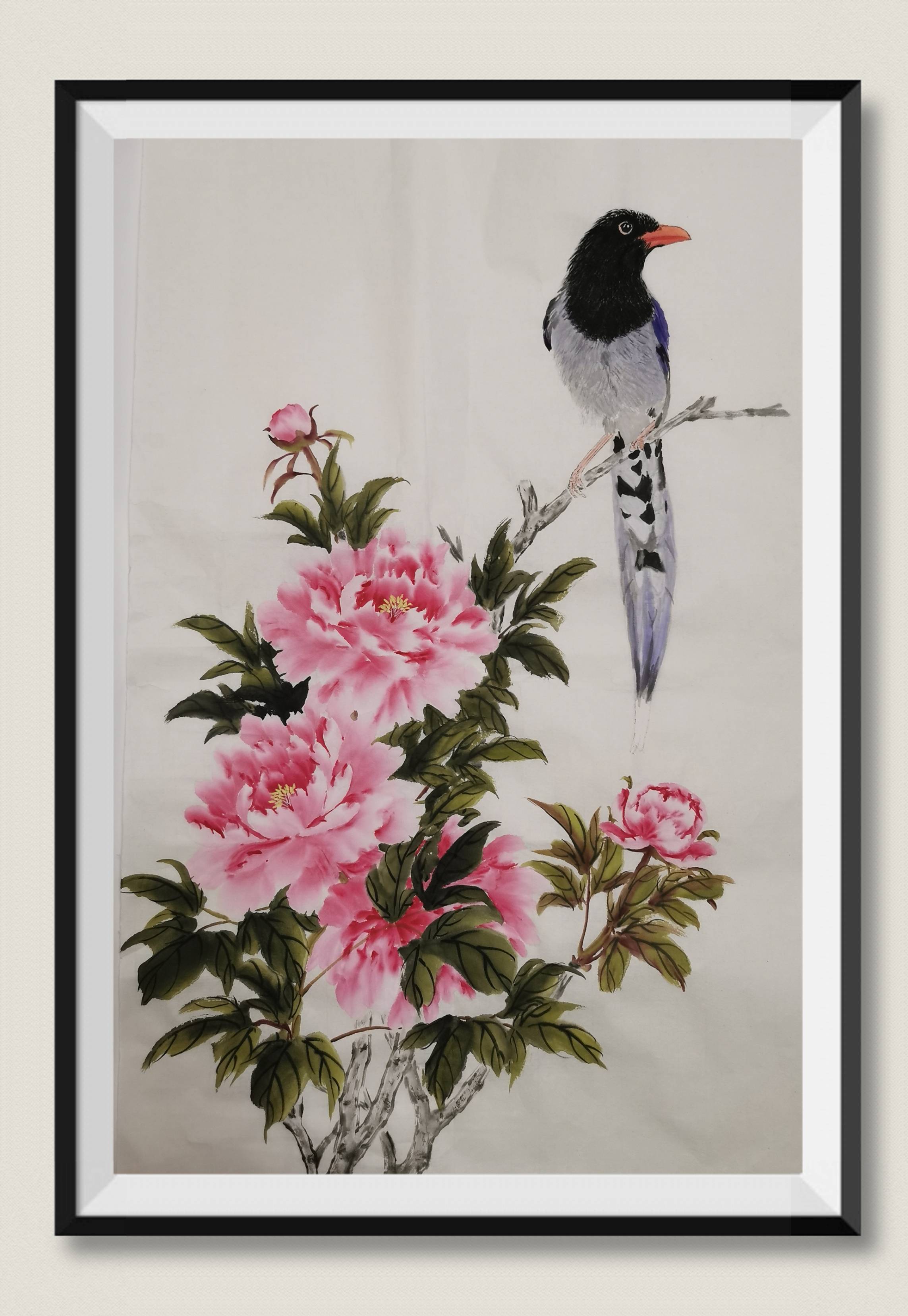 国画牡丹-小写意花鸟画-搜狐大视野-搜狐新闻