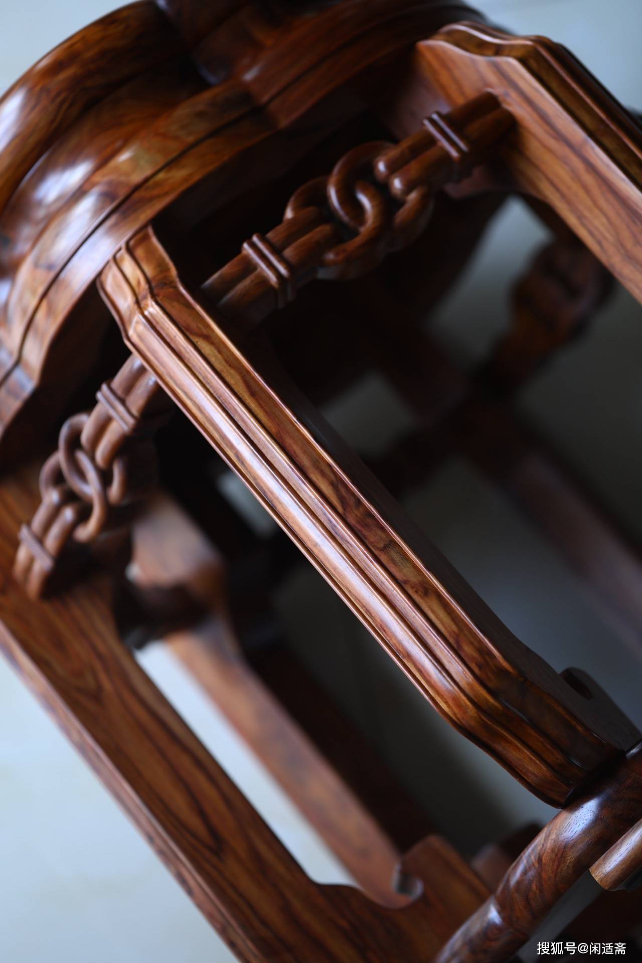 海南黄花梨,六角梅花鼓凳_家具_形式_方形