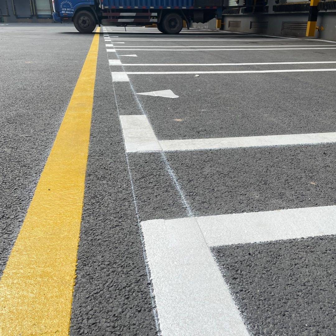 马路划线 交通线 指示安全线 公路划线 斑马线 画线 (深圳利政交通)