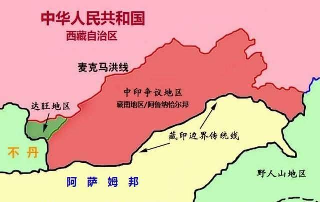 中国藏南实控地图图片
