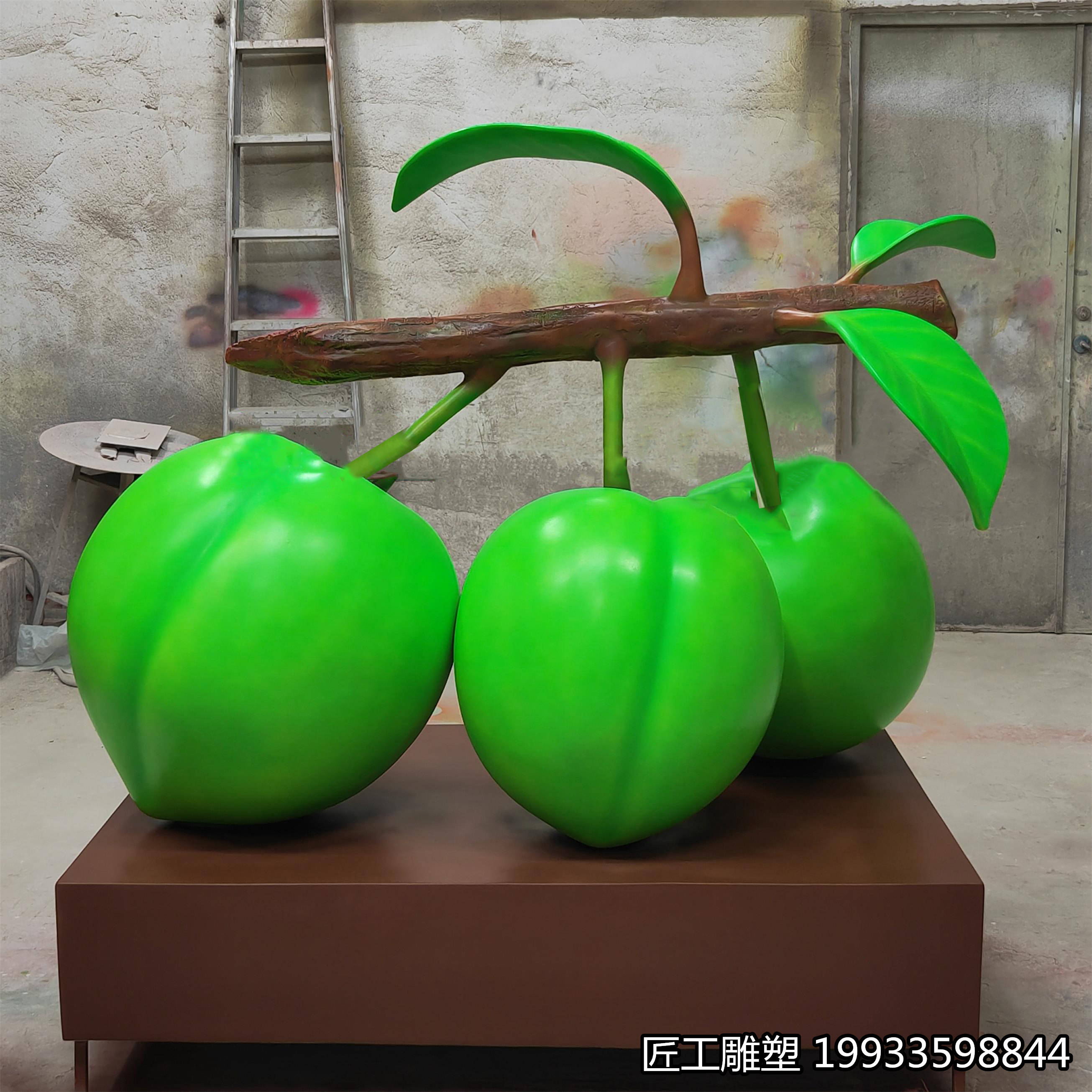 玻璃钢仿真青梅子雕塑 果园景观农家乐雕塑_材料_的设计_加工