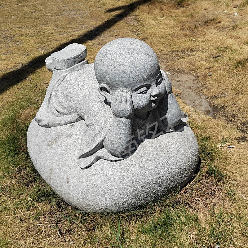 石雕小沙弥小和尚人物石雕塑有何作用_进行_形象_人们