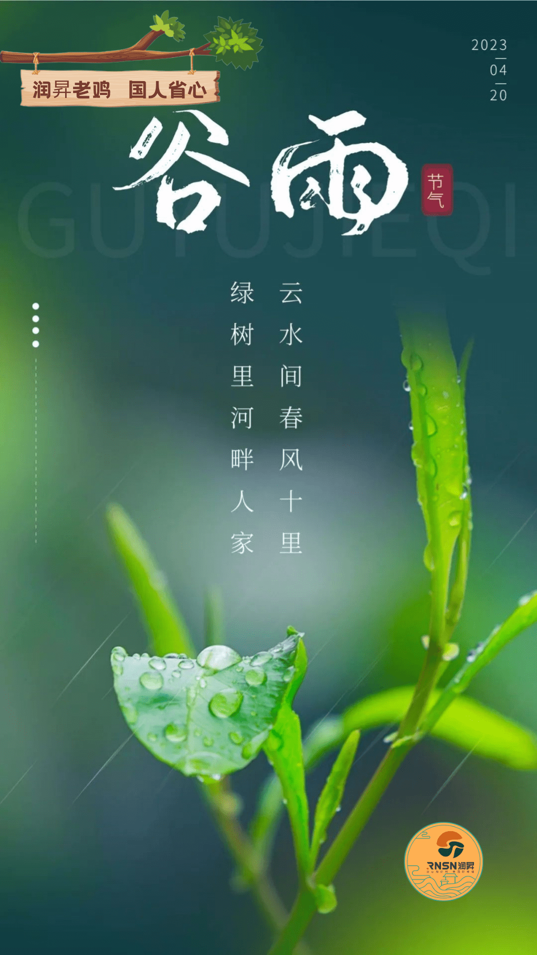 雨生百谷,万物更新.