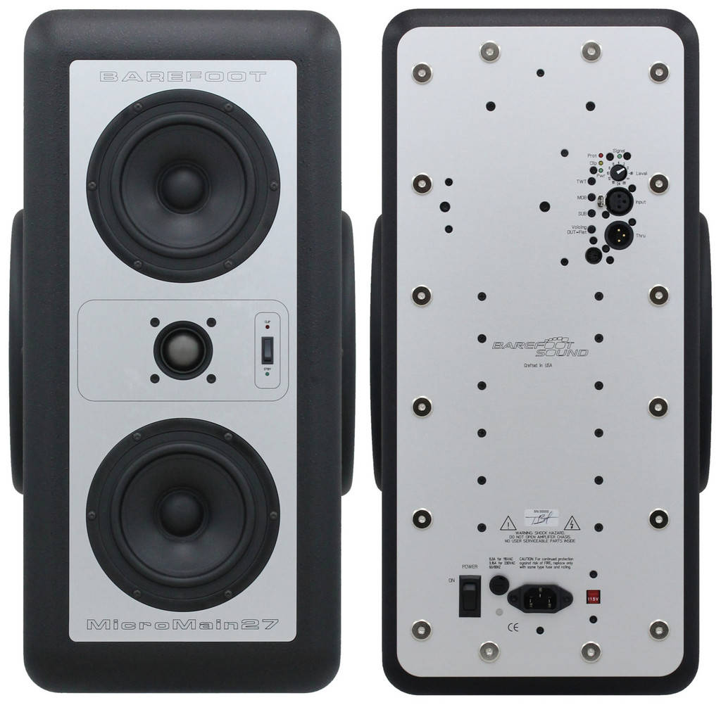 赤脚barefoot micromain27有源监听音箱 专业录音棚主监听远场监听