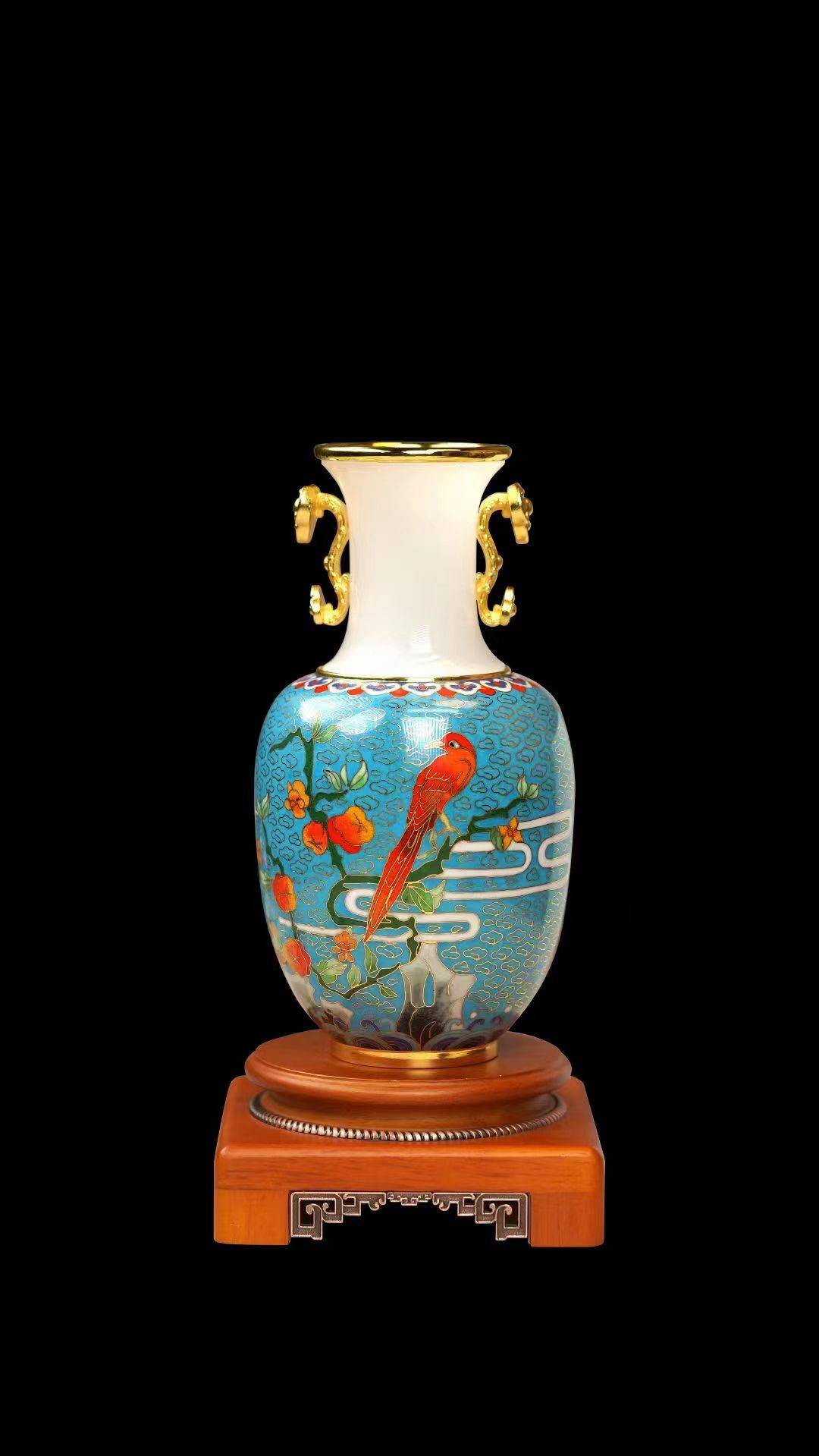 万事如意花瓶 戴嘉林老师作品_景泰_工艺美术_中国