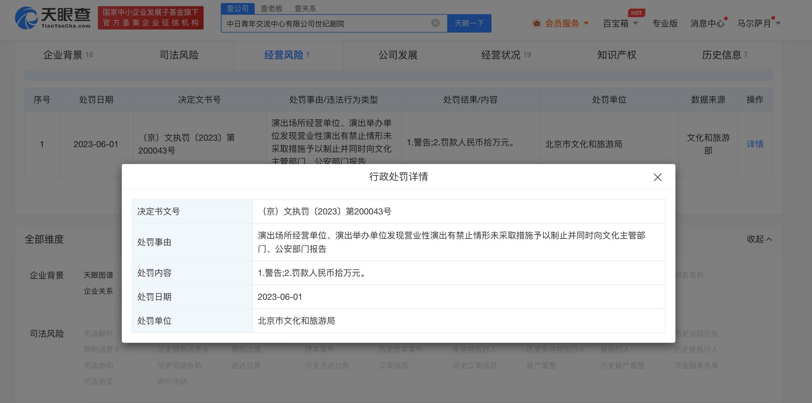 笑果House演出剧院有禁止性演出未制止并报告 被罚款10万