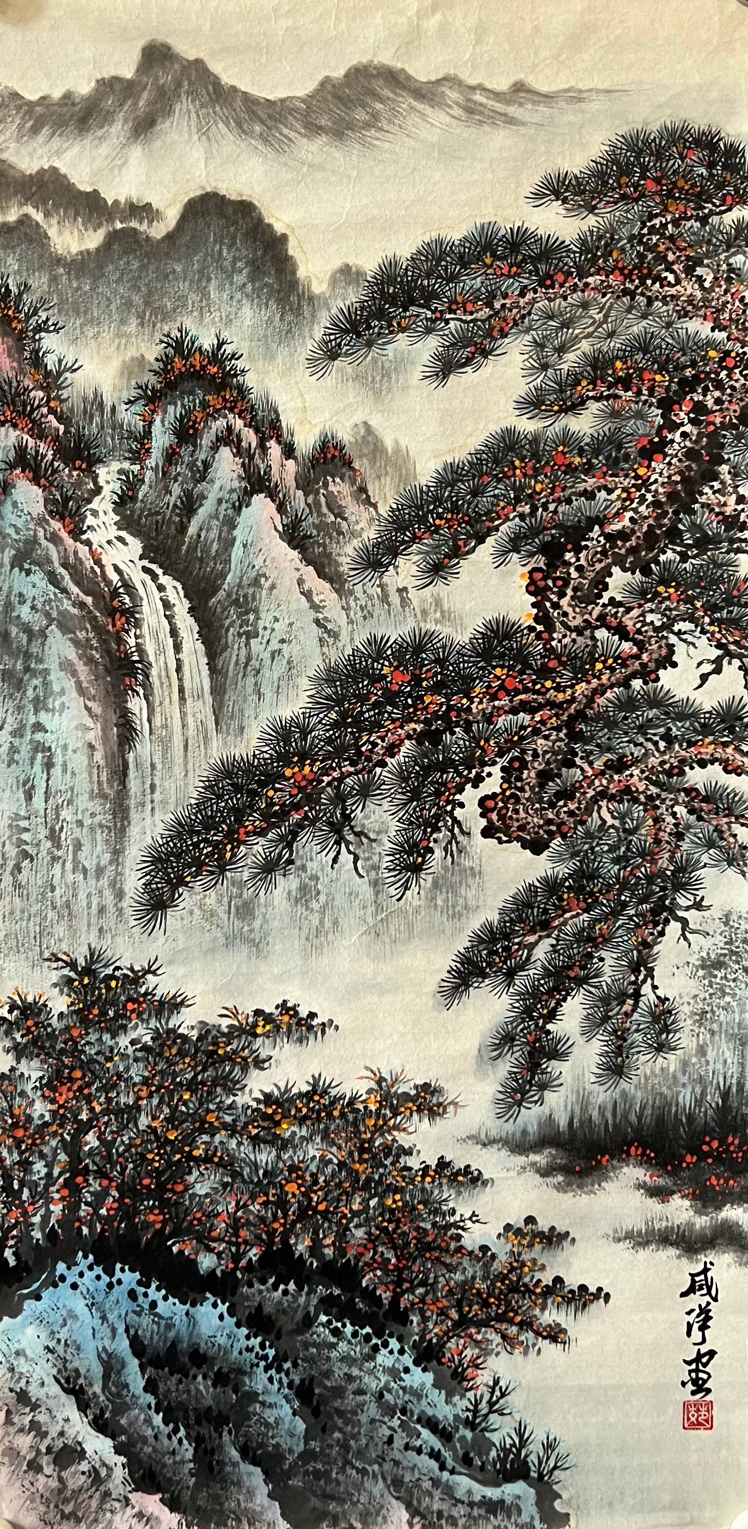 苑咸洋画家,咸阳书画院院长_山水画_作品_画作