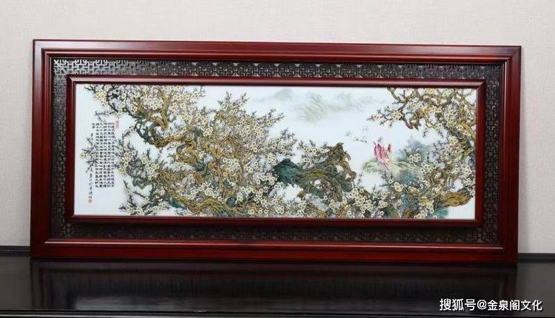 张松茂和靖咏梅瓷板画采用工笔重彩绘制_靖先生_作品_中国