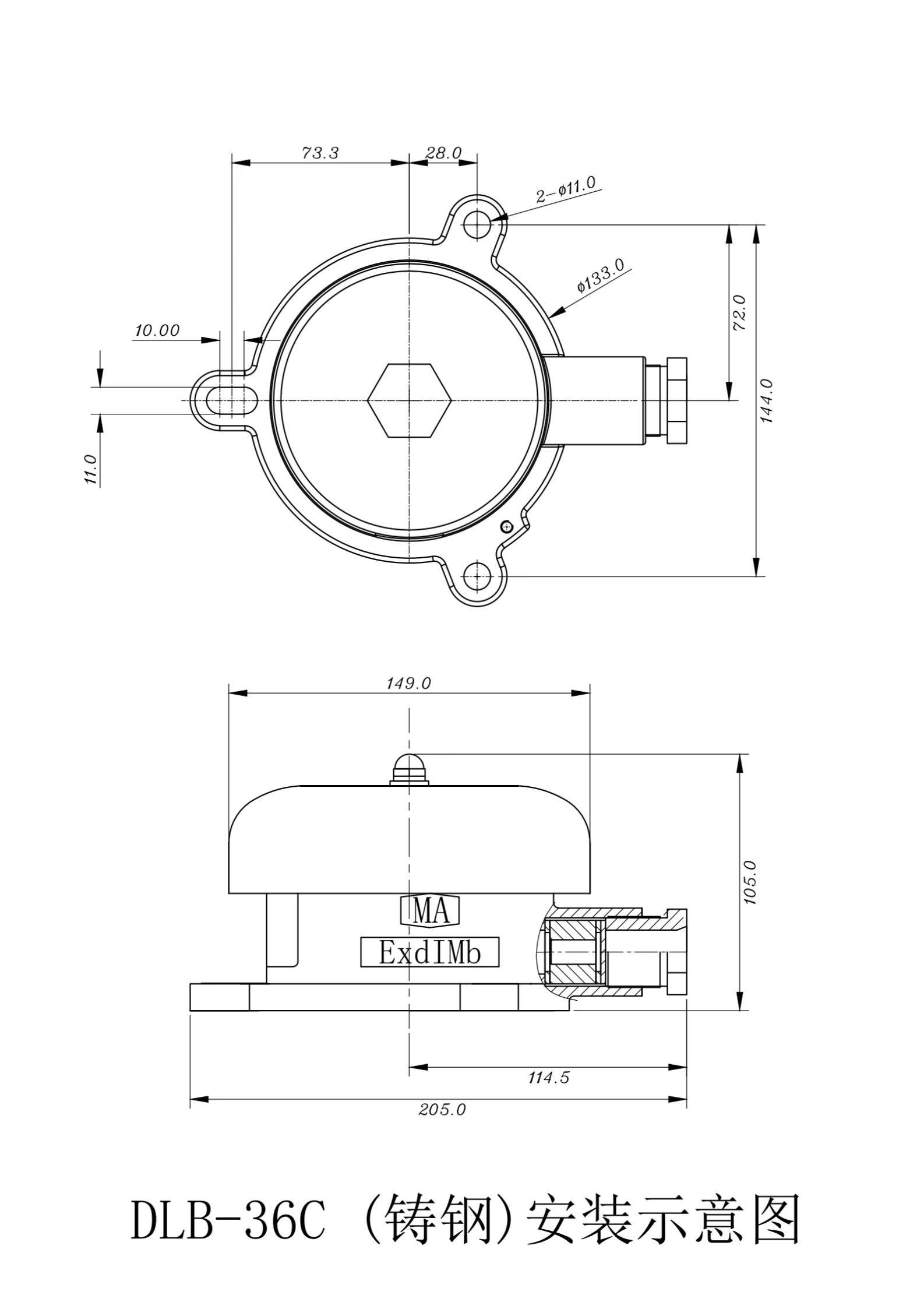 来看看煤矿井下矿用隔爆型电铃dlb2-36c接线小技巧_主体_响铃_导线