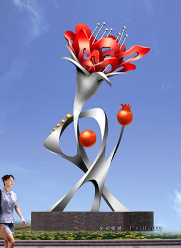 不锈钢花朵雕塑-代表着一种精神的追求,是艺术的丰盈绽放_设计_人们