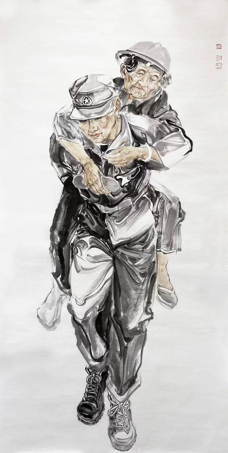 张卓鹏《军爱民民拥军军民鱼水情》周旭《暖》羽筝《念》油画张新平