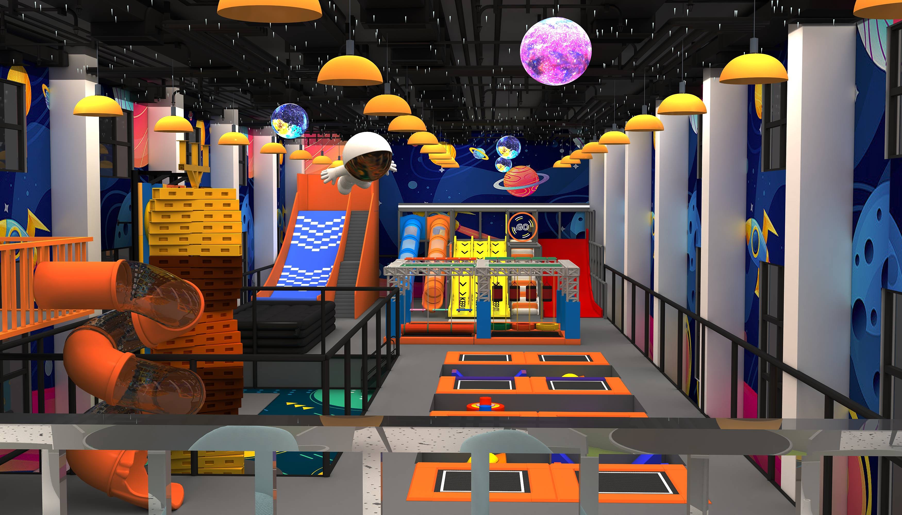 蹦床公园最高性价比的投资_装修_设备_场地