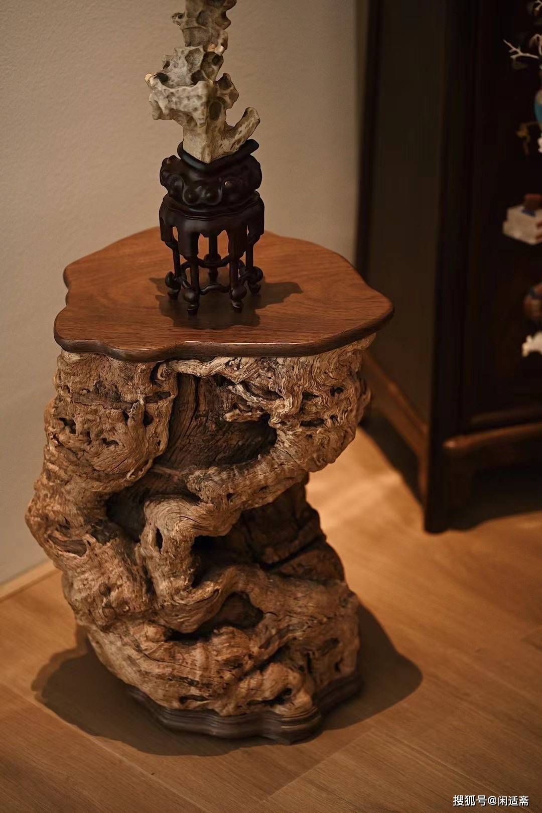 荔枝木,云水意,天然木根几_自然_木家具_乾隆