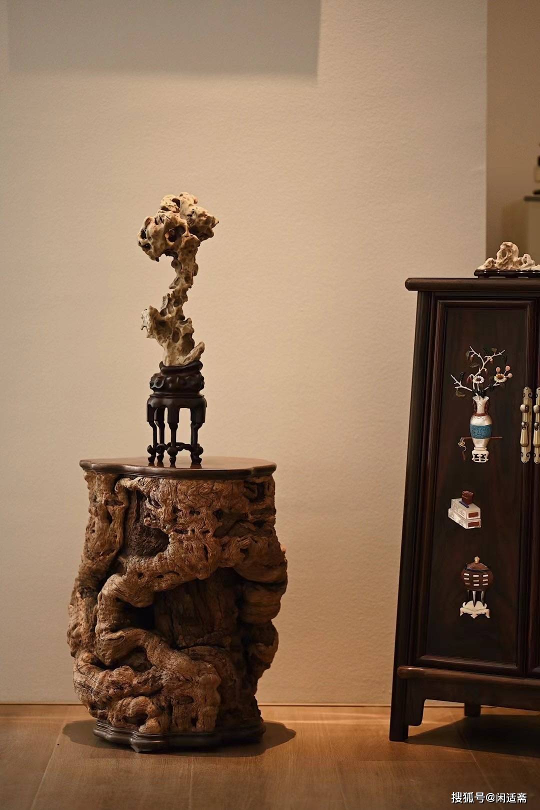 荔枝木,云水意,天然木根几_自然_木家具_乾隆