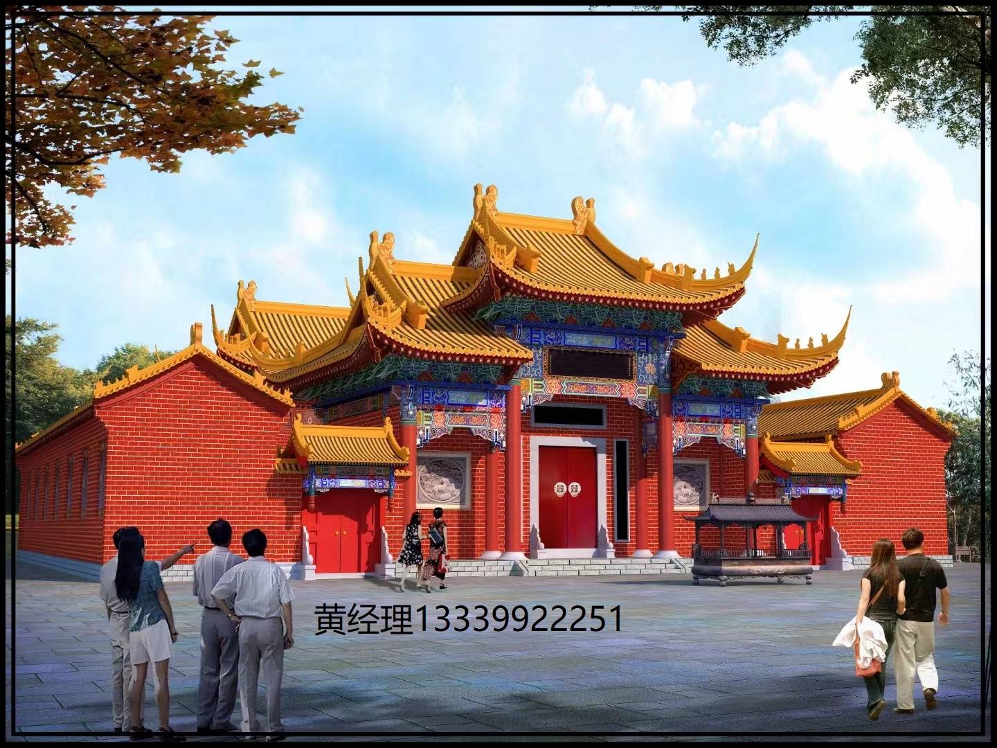 广东仿古宗祠图纸设计 农村祠堂设计效果图 古建筑施工队_茂名_江西