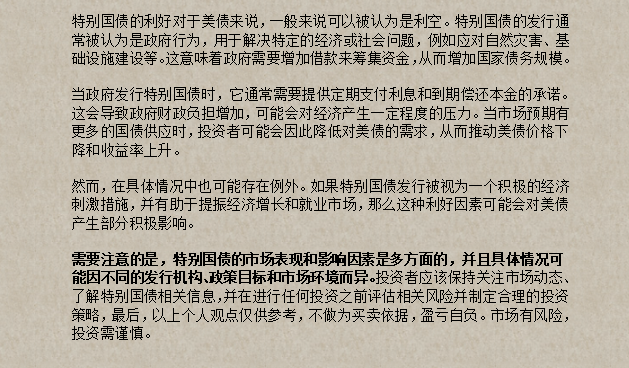 特别国债的利好兑现了美债是利空还是利好？ 搜狐大视野 搜狐新闻