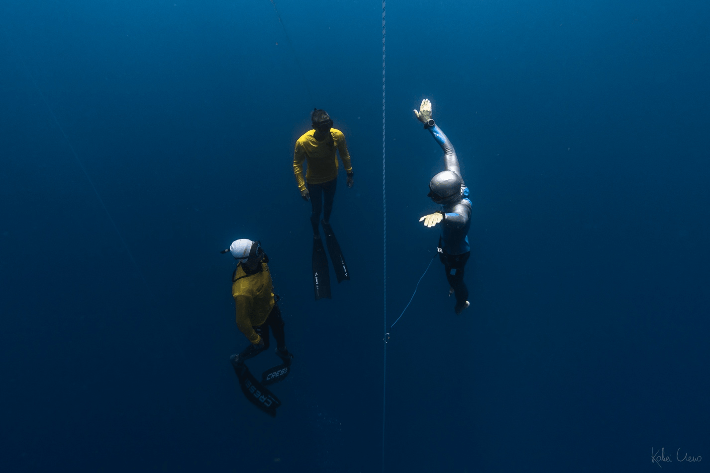 中国选手潘可涵在第七届cmas自由潜水深度世锦赛中创造四项男子最好