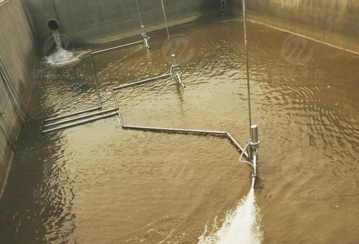 智能旋轉噴射器-調蓄池,蓄水池沖洗設備_進行_雨水_池底