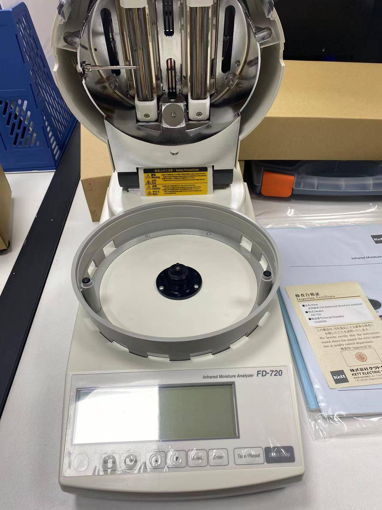 日本kett凯特fd-720红外线水分测试仪可测热干燥和失重