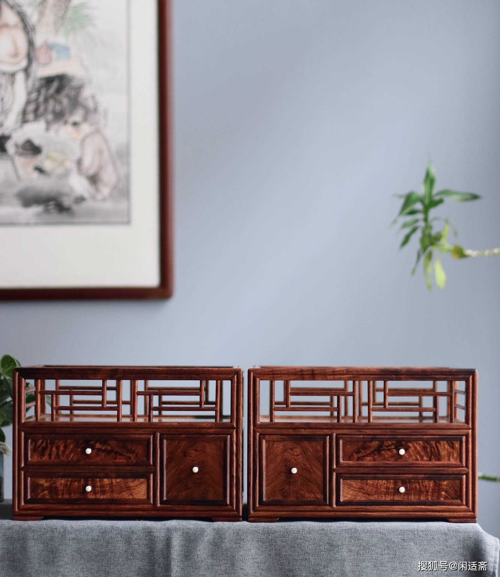 文房珍藏,海南黄花梨,爆满水波纹,都承盘_家具_笔筒_造型