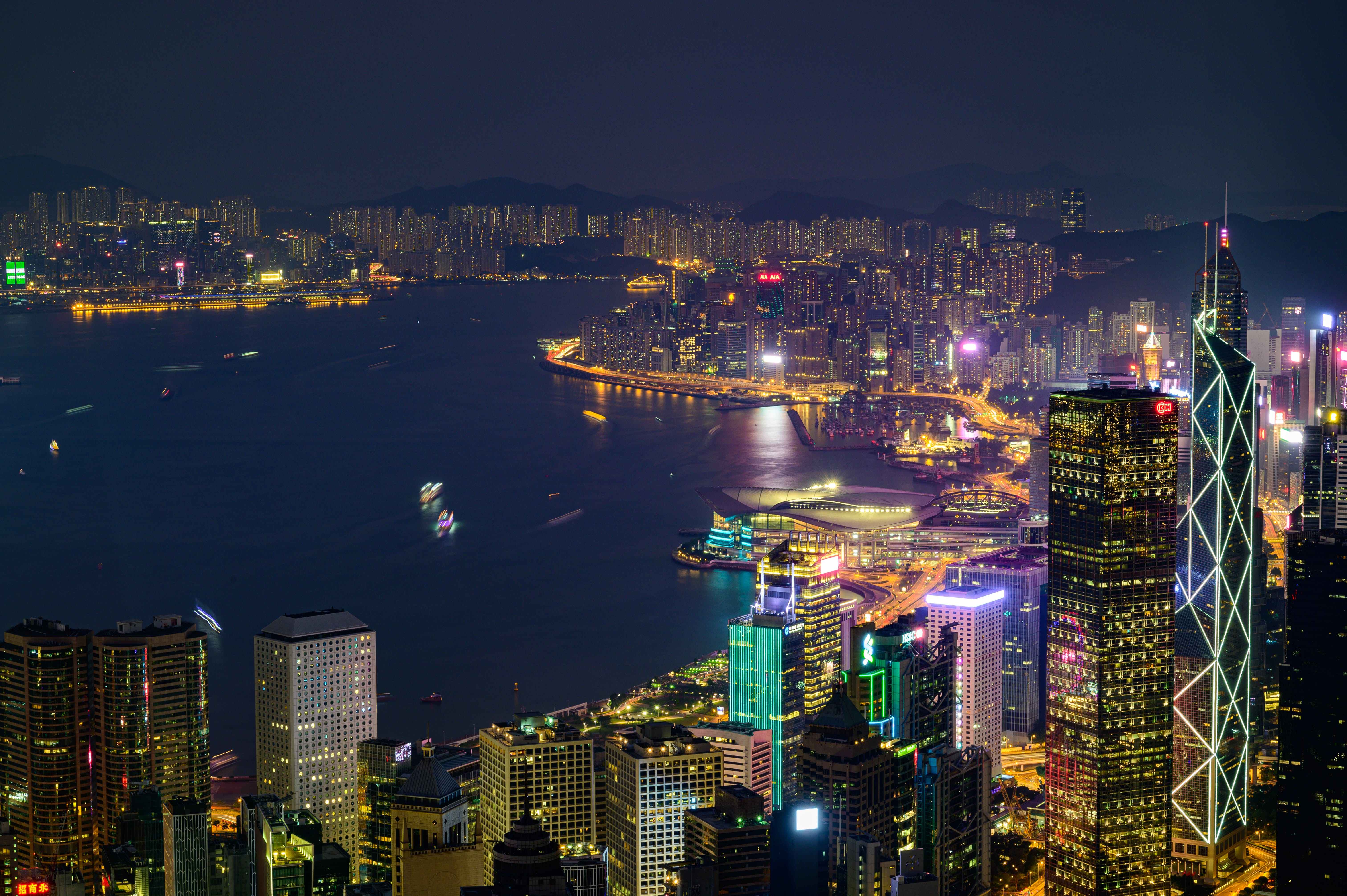 手机拍的香港夜景图片图片