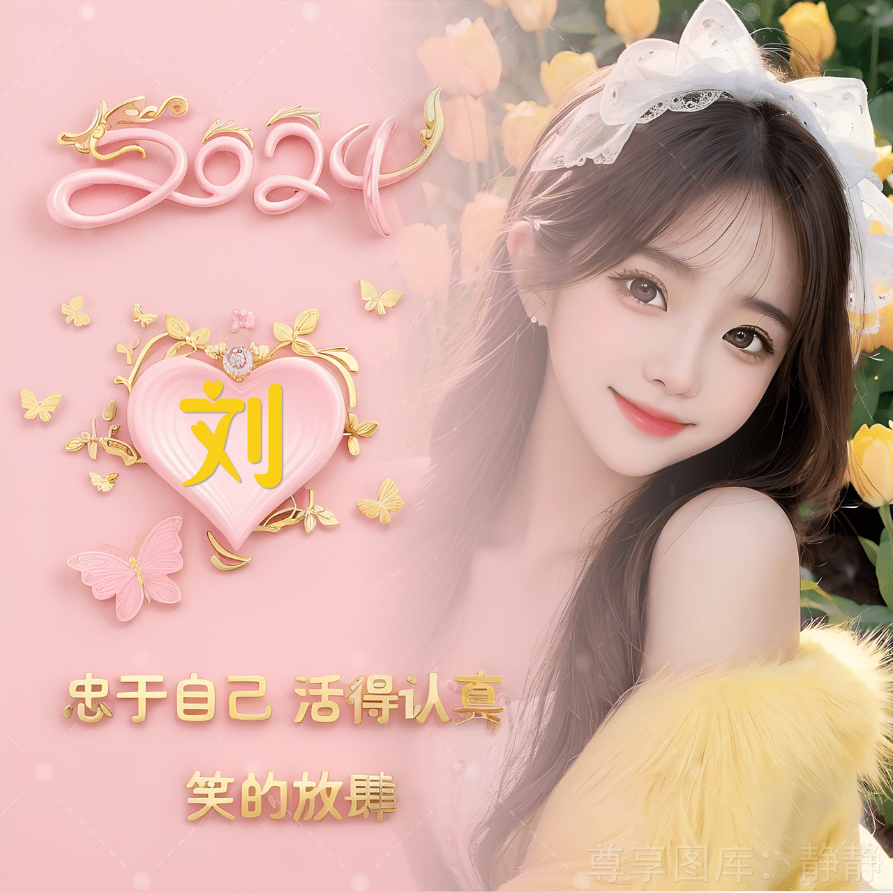 新年头像女微信姓氏图片