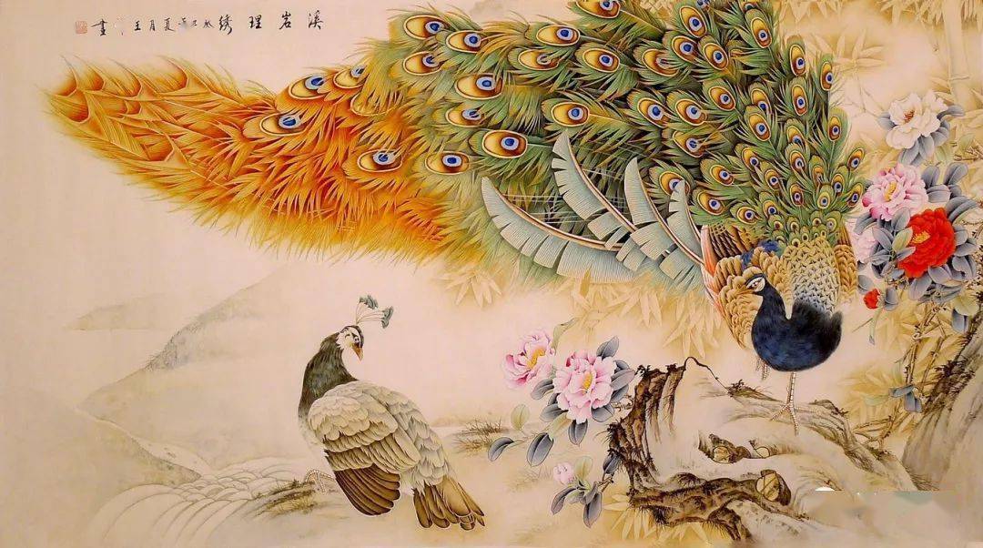 名家画孔雀各领风骚美呆了