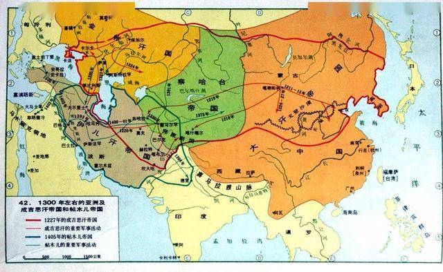 蒙古西征欧洲地图图片