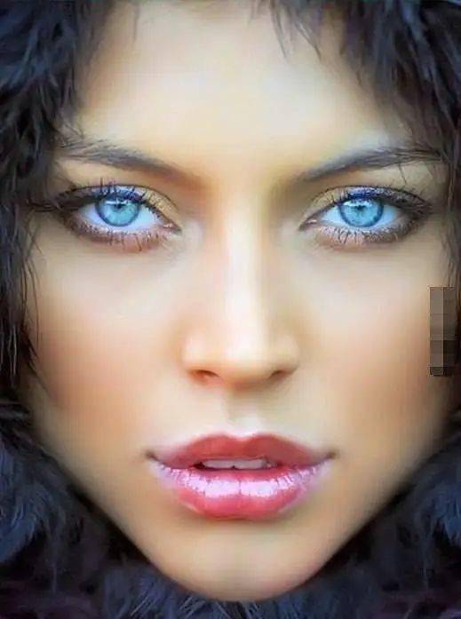 蓝蓝的眼眸总会给人一种神秘的感觉,这位的眼睛,再配上这样的脸型,看