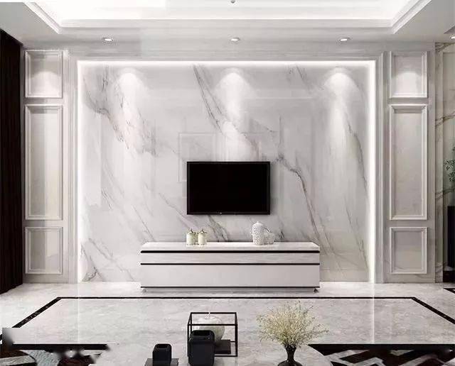 新时尚石材护墙板独特的简约造型都能和电视背景墙完美融合无论是中式