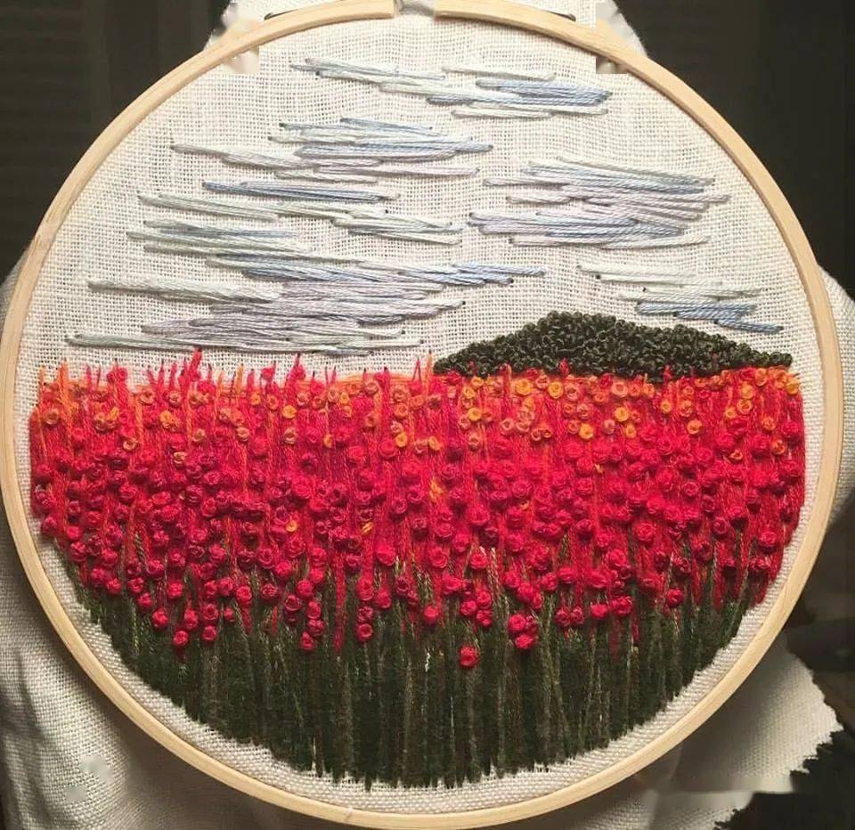以针代笔几种针法成就油画般的风景刺绣太让人惊艳了附教程