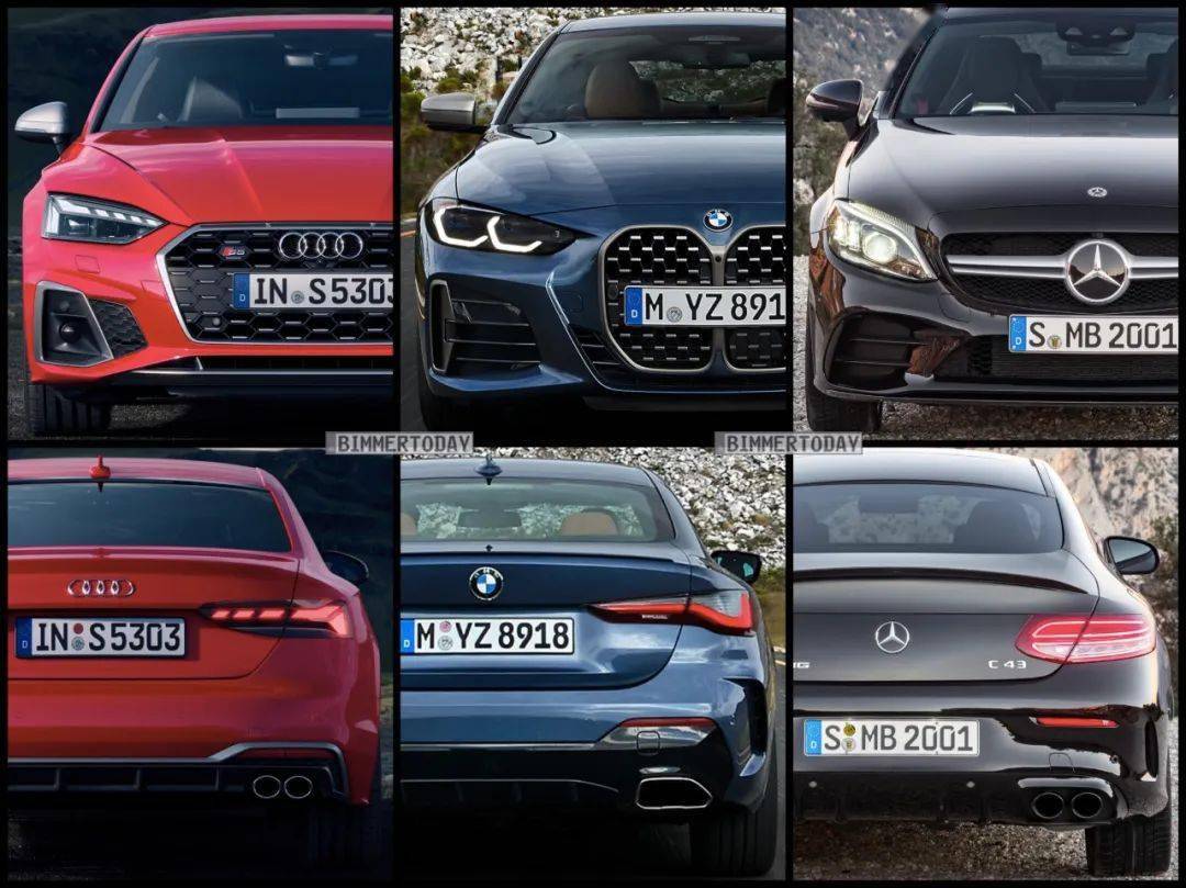 宝马全新4系,奔驰c级双门,奥迪a5外观对比,你最喜欢谁?