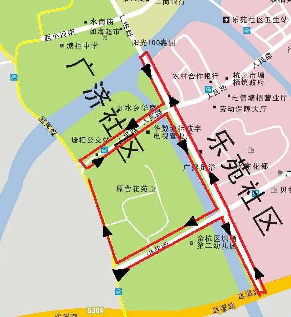 杭州余杭区塘栖地图图片