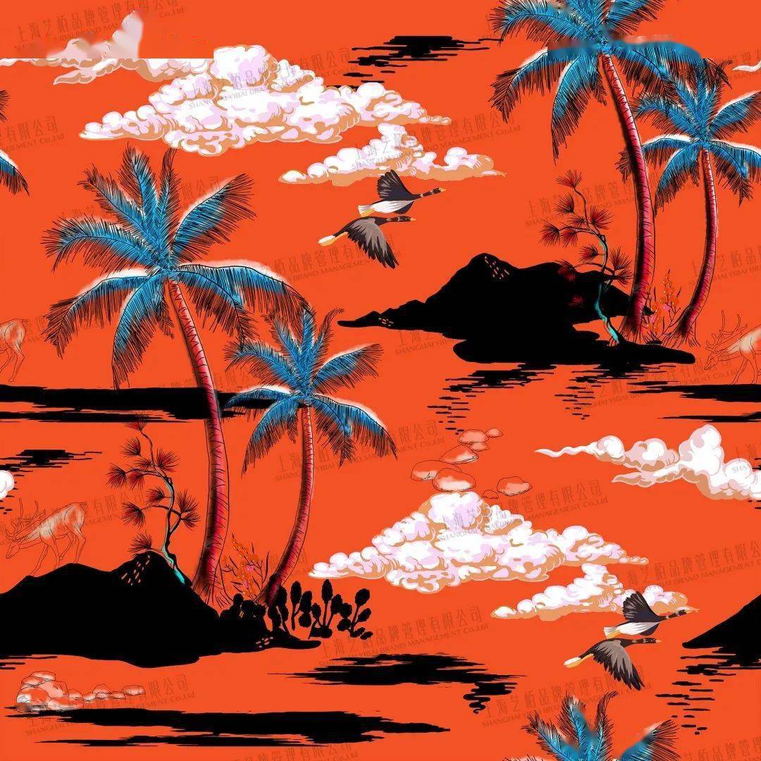 独特的风景图案,往往带有浓浓的夏威夷风情,适合打造浪漫清新的度假