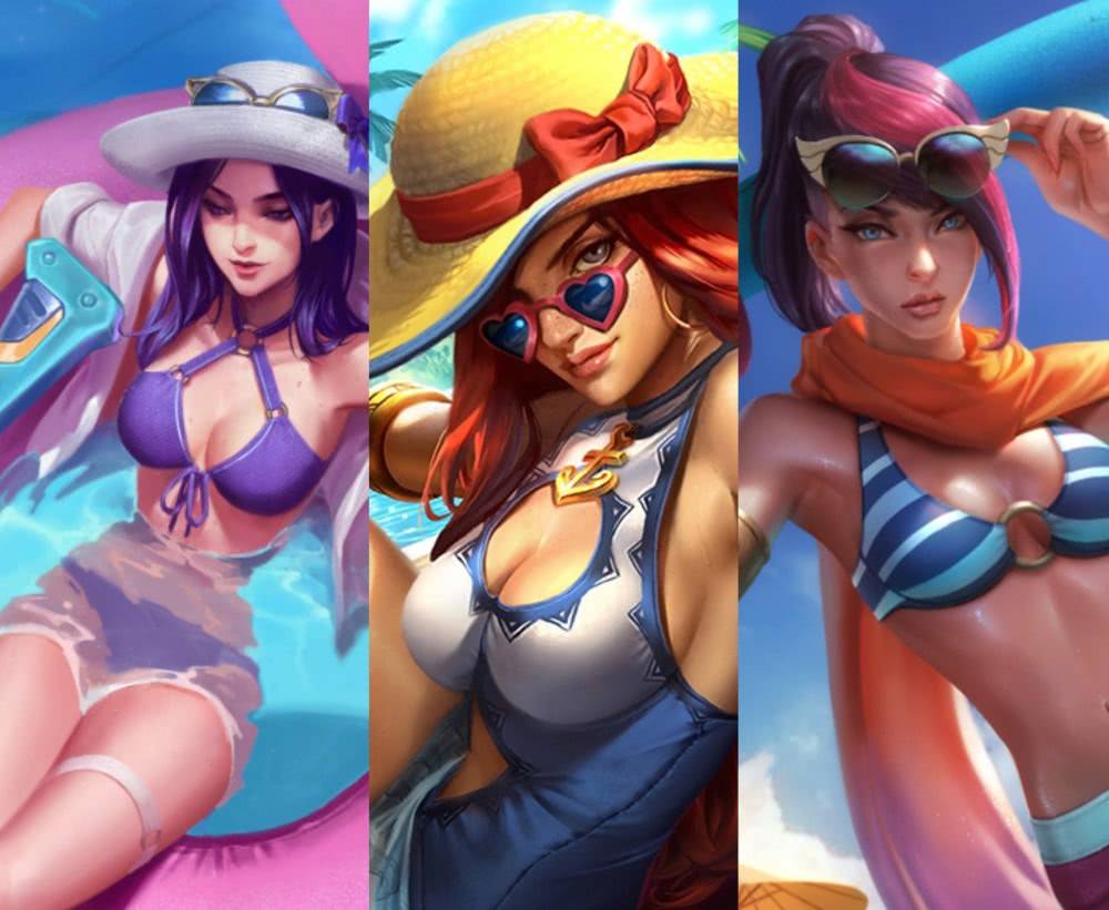 lol最让人失望的"泳池派对"出炉,辛德拉成辛大妈,大头成了扛把子_皮肤