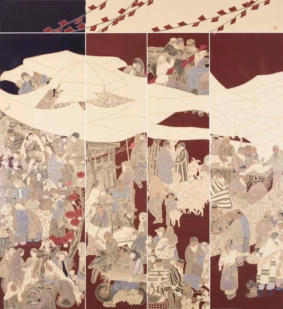 高塬铁虹 李文江 200cm×200cm 中国画岁月如歌 李铁林 215cm×187cm