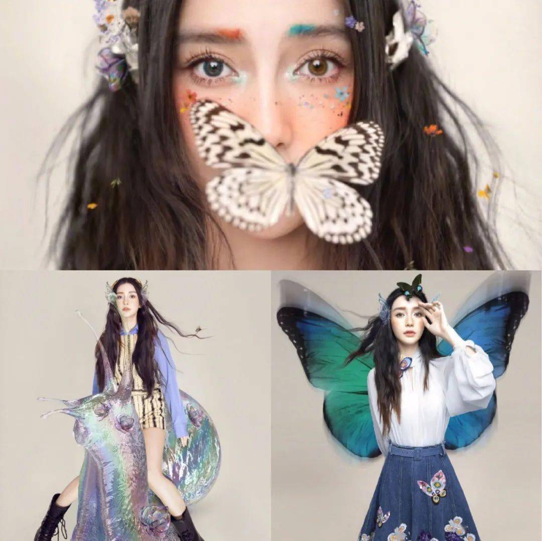 angelababy时尚杂志封面蝴蝶造型