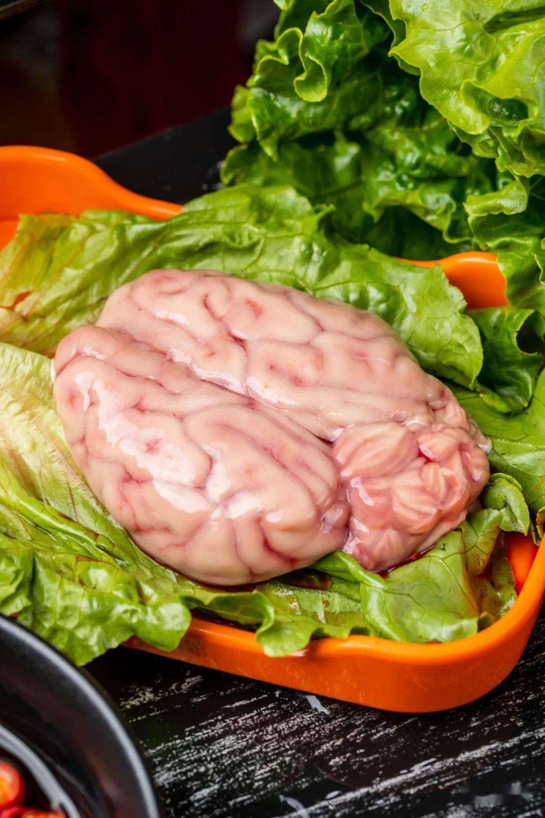 特色猪脑 猪脑好不好吃,取决于 猪脑的新鲜程度,粉嫩嫩的特色猪脑