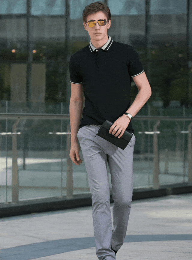 小李子贝克汉姆都在穿的polo衫精选新疆长绒棉柔软亲肤吸湿透气职场