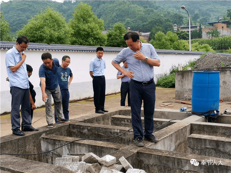 6月17日,奉節縣人大常委會副主任張述林帶隊到甲高鎮專題調研水汙染