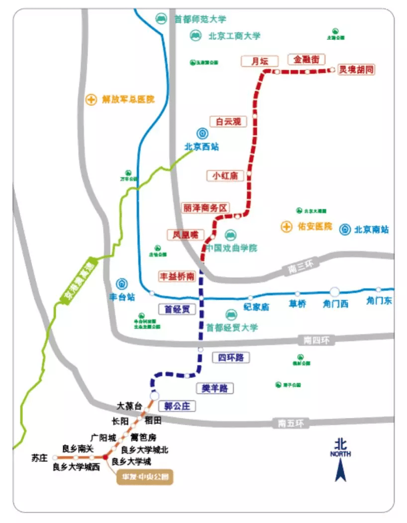 北京地铁房山线北延长线规划图,站点及开工开通时间最新报道,未来2