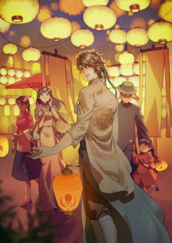 王者荣耀古风版无限王者团今夜金樽星灯何愁酒兴阑珊