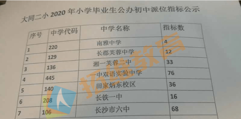 砂子塘!青園!2020長沙各小學微機派位指標分配情況公佈!