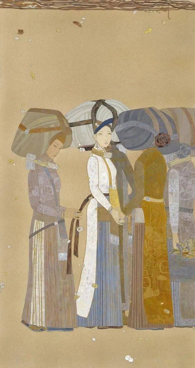 中国女画家李盼盼人物画艺术作品欣赏