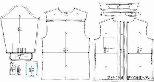 領外口弧線3,用延長曲線端點(shift z)工具畫出疊