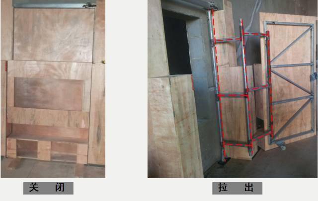 消防门墙裙石材暗门前期零件,石材等材料的准备,钢架基层的焊接完成