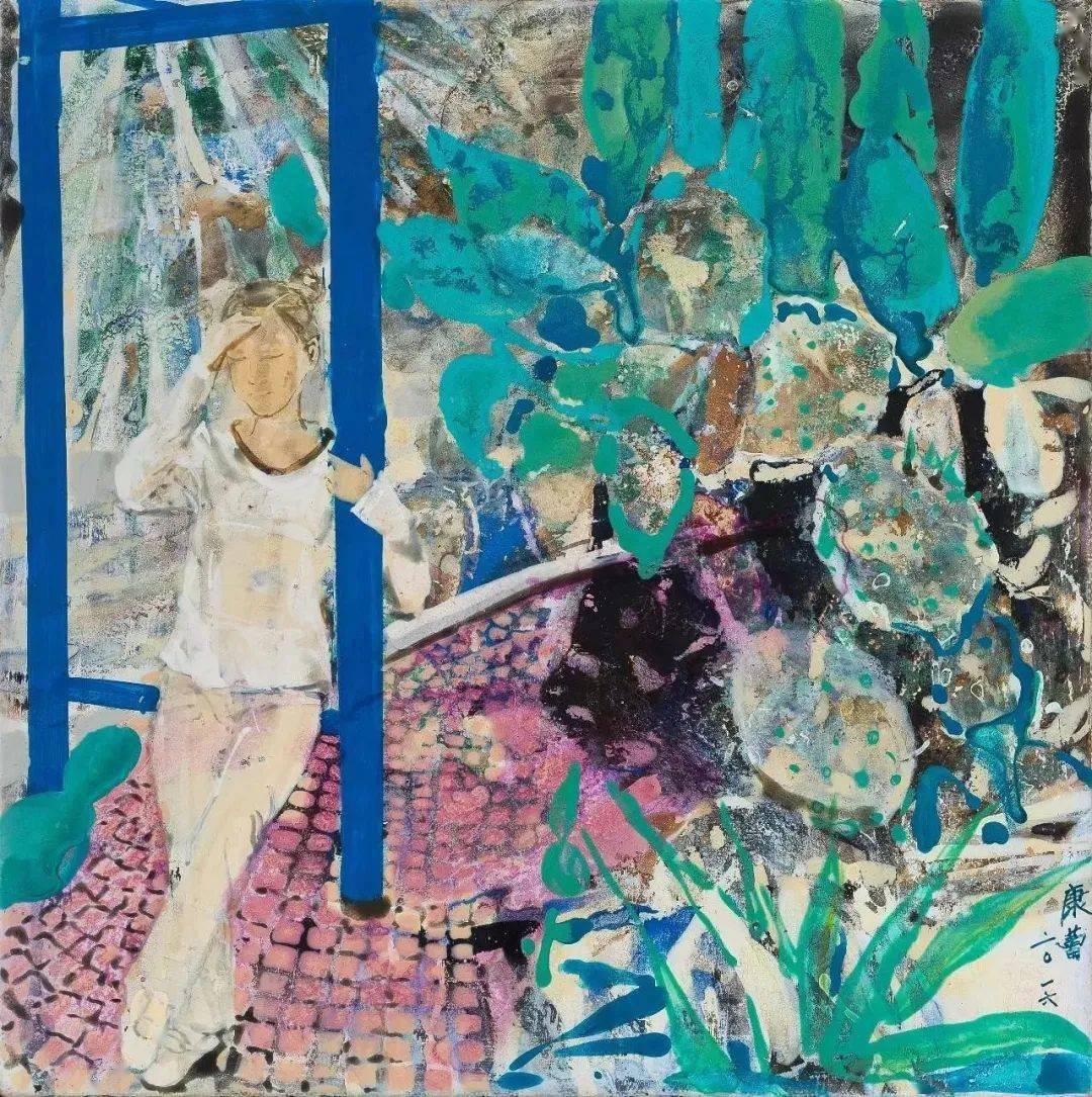 《乐园》坦培拉2015年140x200cm——北京大学教授彭锋康蕾作品中的