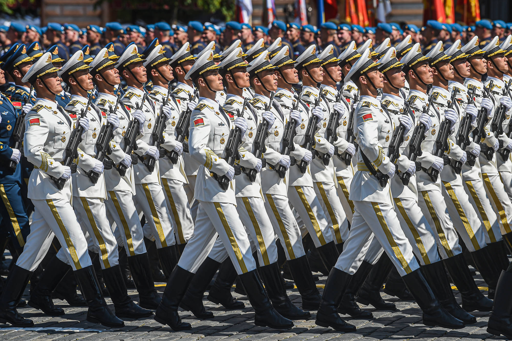 新华社照片,莫斯科,2020年6月24日6月24日,中国人民解放军仪仗方队