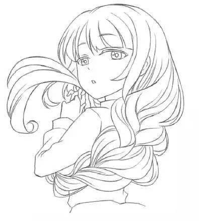 绘画教程好看又简单的彩铅画动漫人物发型